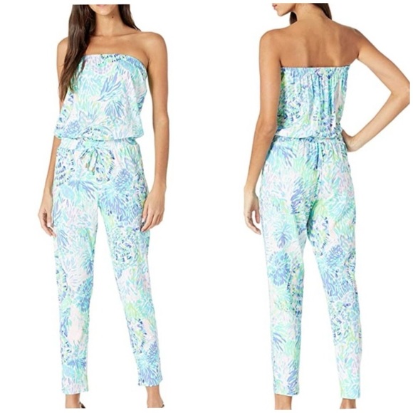 Lilly Pulitzer Pants - Lilly Pulitzer Keely Jumpsuit, Shell of a Party, Size XS